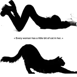 Woman cat