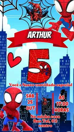 Convite Homem Aranha