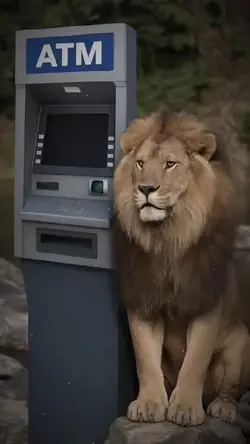 Cây ATM và sư tử