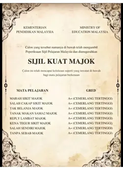 sijil kuat majok