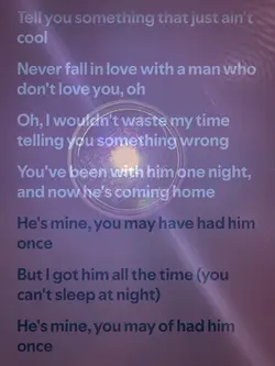 He's mine 