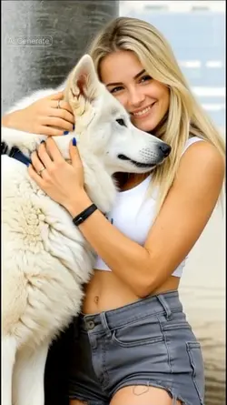 white wolf pet