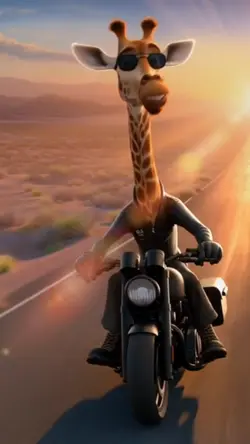 Motorcycle Giraffe