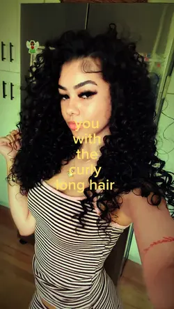 curly long hair