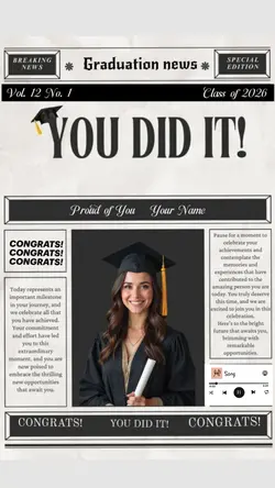 graduation newspaper