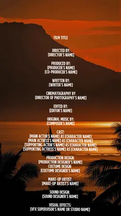 Outro credits film