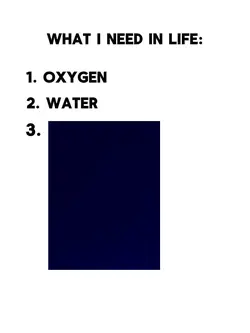 What I need in lif