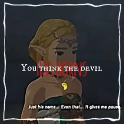 Devil has horns