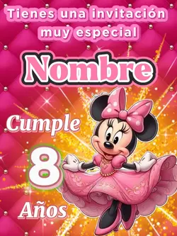 Minnie Rosa Invitaci