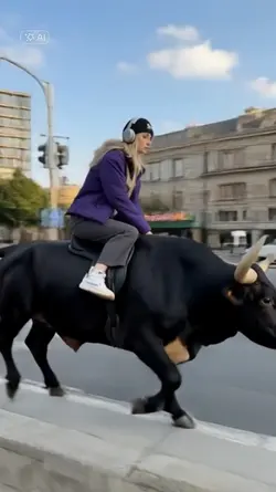 Riding a bull