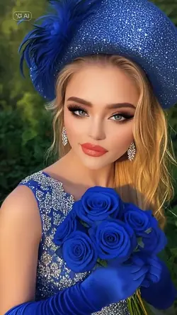 Blue rose dress
