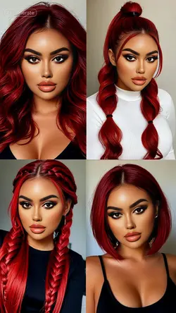  RED HAIRSTYLE COLOR