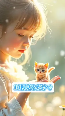 女の子と猫