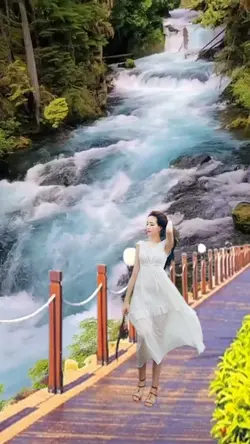 Ghép Ảnh Cảnh Suối 