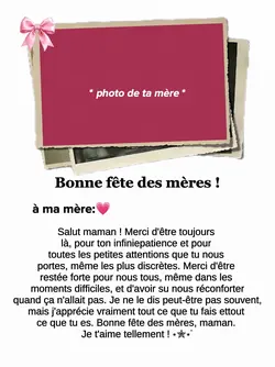 Bonne fête des mères