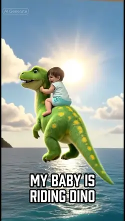 My Baby Riding Dino