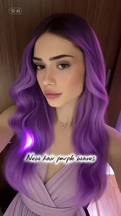 Hair purple waves 