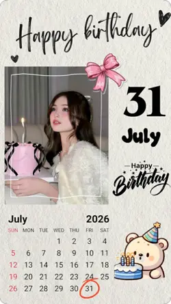 Birthday 31 July