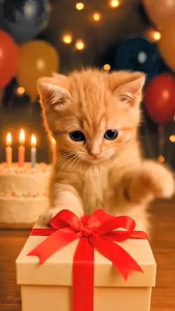 Birthday kitten box