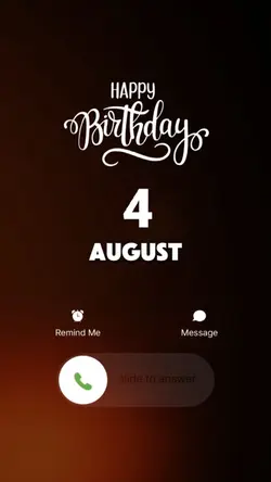 BIRTHDAY 4 AUGUS