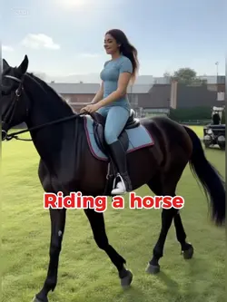 Riding a horse