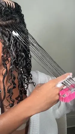 Styling curly hair 
