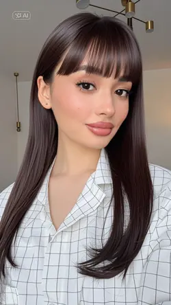 straight with bangs