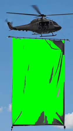 Helicopter banner