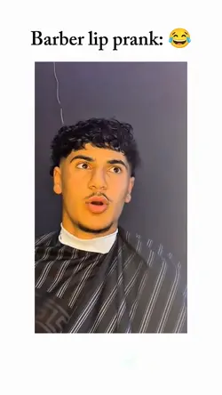 barber lip prank: