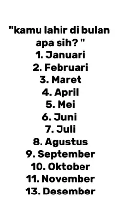 kamu lahir bulan apa