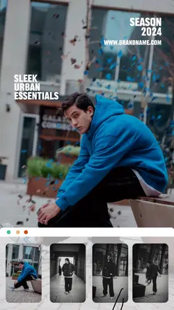 Apparel Industry Man Jacket Product Display In Tiktok Style