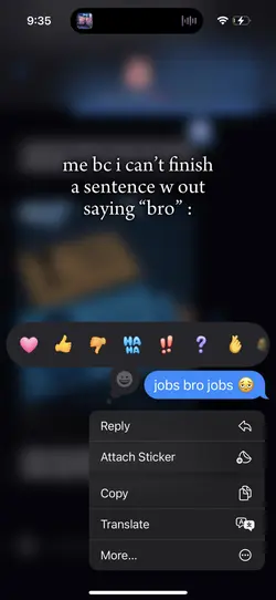 “jobs bro jobs 🫩”