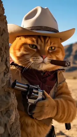 cat cowboy 