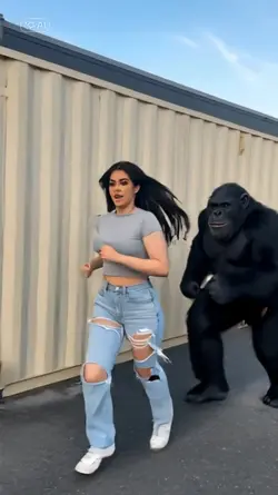 CHASED BY A GORILLA 