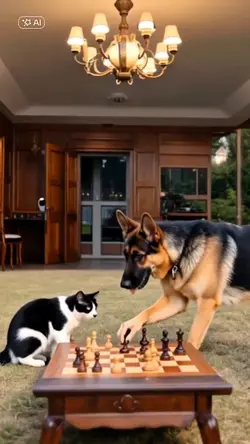 Pet playing chess