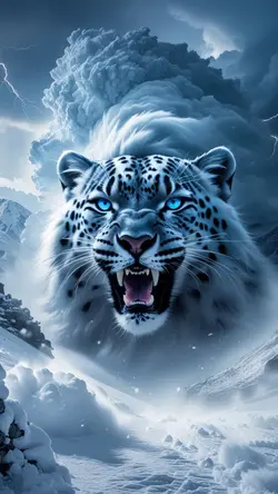Snow Leopard Chase 