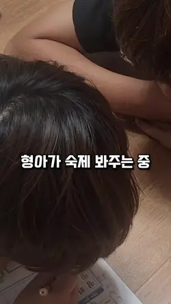 동생 숙제봐주는 형아