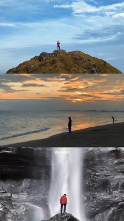 MountainSeaWaterfall