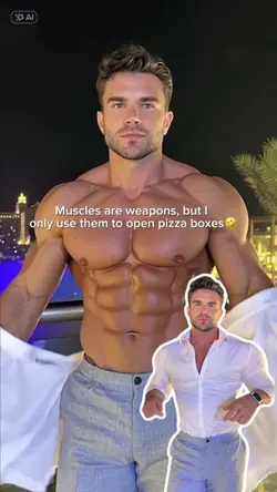 Shirt’s off."
 