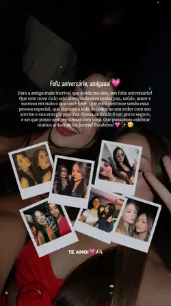 aniversário amiga 