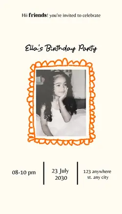 birthday invitation