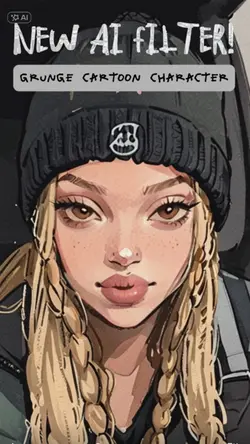 Grunge Cartoon AI 🖤