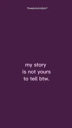 My story is not your