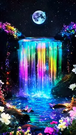 Neon Waterfall