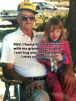 Hug with my grandpa
