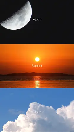 Moon, Sunset, Cloud