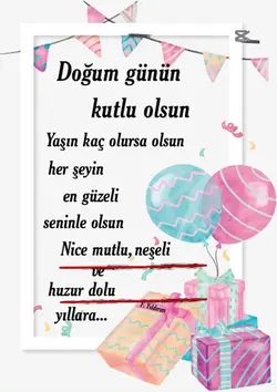 Doğum günü şablonu 