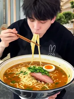 ラーメンを大盛りで食べる 