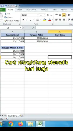 hari kerja otomatis