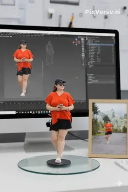figure 3D bergerak 